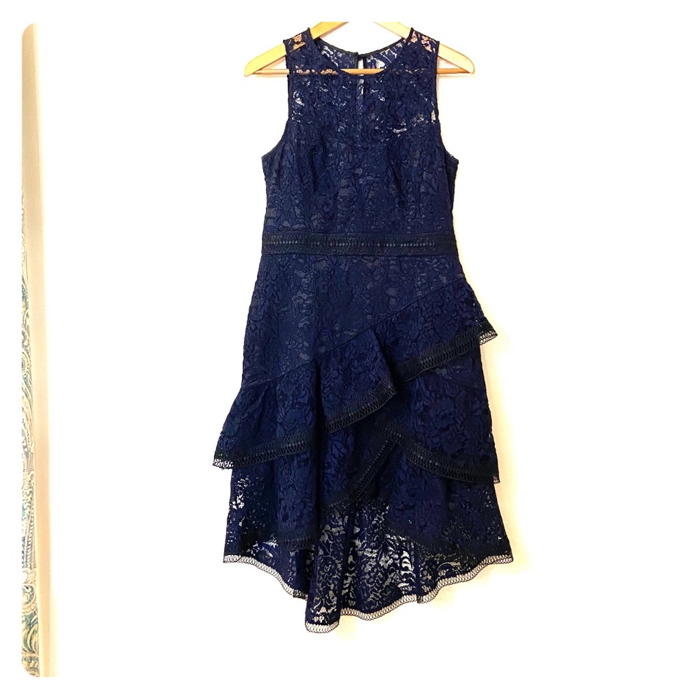 ELIZA J Navy Lace Dress 12